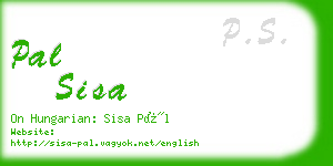 pal sisa business card